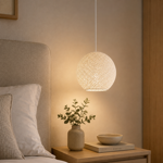 Imagen de COLGANTE 1 Luz Capullo Blanco Chico E27 20Ø