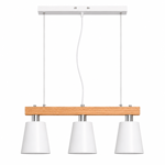 Imagen de Colgante LENA 3 Luces E27 Bco-Madera