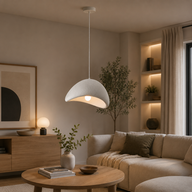Imagen de Colgante 1 Luz E27 Nuba Blanco Ø50cm
