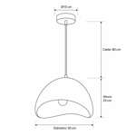 Imagen de Colgante 1 Luz E27 Nuba Blanco Ø50cm