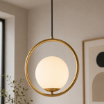 Imagen de Colgante 1 Luz E27 Lyra Dorado Ø30cm