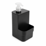 Imagen de DISPENSADOR C/Porta esponja Compact 500ml NEGRO Ou Trium 10x10x20cm H