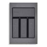 Imagen de CUBIERTERA 4 Divisiones Gris Oscuro 54x35x5.5cm