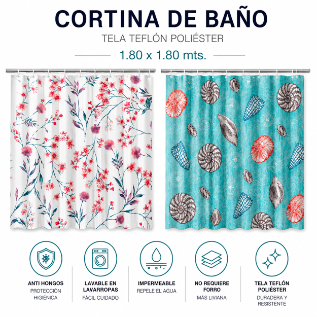 Imagen de CORTINA 180x180 Teflon Diseños Calidad Premium