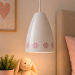 Imagen de COLGANTE 1 Luz E27 Blanco/Rosa Infantil