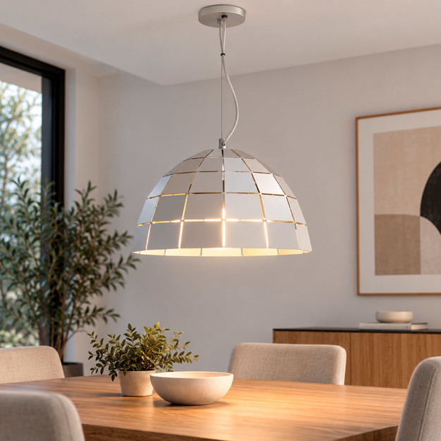 Imagen de COLGANTE 1 Luz Gris Málaga e27 Ferrolux Ø40cm