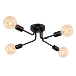 Imagen de CENTRO 4 Luces E27 de Techo Barras Negro