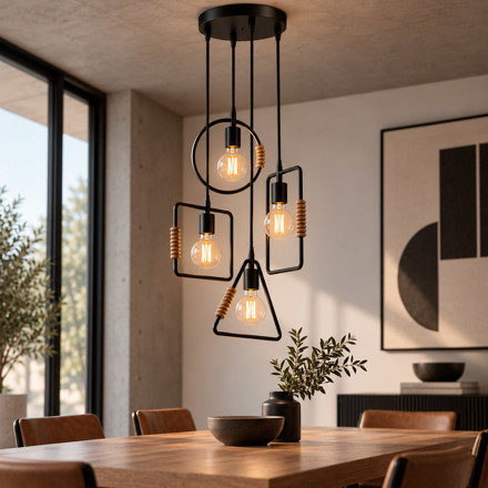 Imagen de COLGANTE 4 Luces Design