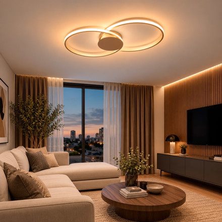 Imagen de APLIQUE LED Serena OO 43W Cálido Niquel 71x32.5x6cm h