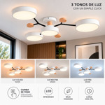 Imagen de Centro Led 40w Bonzo Blanco 3 Tonalidades 90x58x14cm H