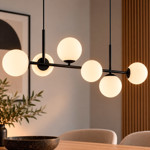 Imagen de Colgante 6 Luces E27 Chaos Negro 110cm