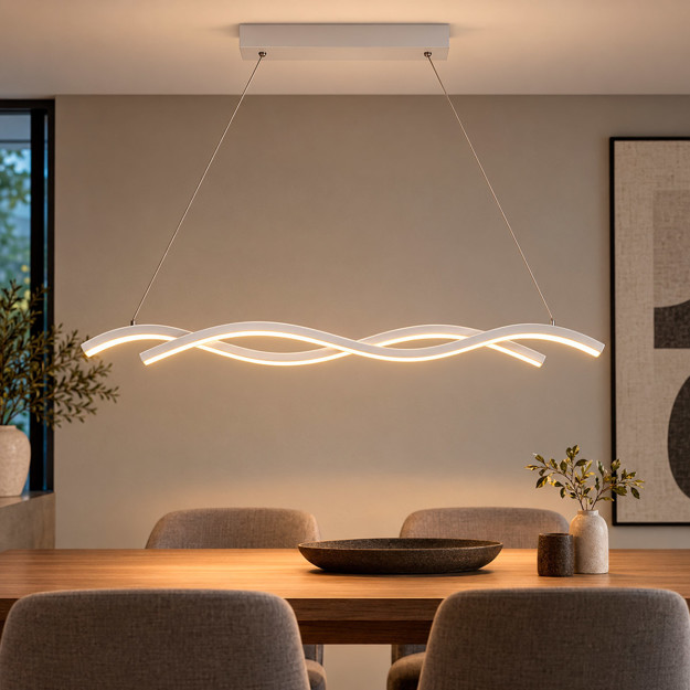 Imagen de Colgante LED 26w Wave Blanco 90cm