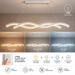 Imagen de Colgante LED 26w Wave Blanco 90cm