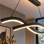 Imagen de Colgante LED 26w Wave Negro 90cm