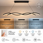 Imagen de Colgante LED 26w Wave Negro 90cm
