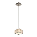 Imagen de Colgante Cronos LED 1 x 5w ((10x10/6.5cm h)( h.max 1.15mts.)) Caireles Cristal
