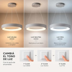 Imagen de Colgante LED 40w UFO Gris 3 Tonalidades Ø50cm