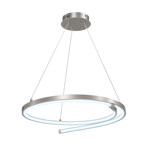 Imagen de Colgante LED Isadora 38W Frio Nickel Ø55cm 120cm h