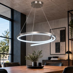 Imagen de Colgante LED Isadora 38W Frio Nickel Ø55cm 120cm h