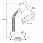 Imagen de Lampara de Escritorio ECO Negra E27 Base 15cmØ / 28cm H