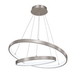 Imagen de Colgante LED Serena Duo 50W Frio Nickel Ø60/Ø40 100cm h