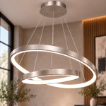 Imagen de Colgante LED Serena Duo 50W Neutro Nickel Ø60/Ø40 100cm h