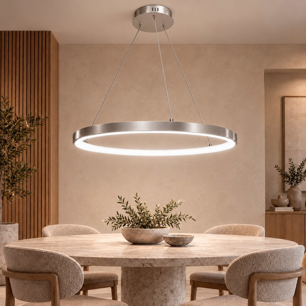 Imagen de Colgante LED Serena Single 35W Neutro Nickel Ø60 100cm h