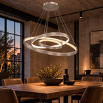 Imagen de Colgante LED Serena Tryo 92W Cálido Nickel Ø80/Ø60/Ø40 100cm h