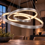 Imagen de Colgante LED Serena Tryo 92W Cálido Nickel Ø80/Ø60/Ø40 100cm h