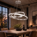 Imagen de Colgante LED Serena Tryo 92W Neutro Nickel Ø80/Ø60/Ø40 100cm h