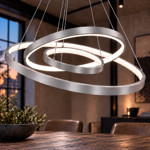 Imagen de Colgante LED Serena Tryo 92W Neutro Nickel Ø80/Ø60/Ø40 100cm h