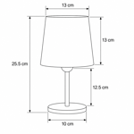 Imagen de LAMPARA Veladora Rosa c/Pantalla 25.5cm H