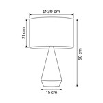 Imagen de LAMPARA de Mesa Conico E27 Madelustre Ø30x50cm H