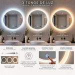 Imagen de ESPEJO LED Redondo Ø60cm Luz Variable