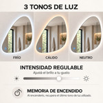 Imagen de ESPEJO LED 80x50cm Halo Luz Variable