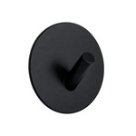 Imagen de PERCHA Adhesiva 1 Gancho Acero Negro Ø6cm