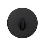 Imagen de PERCHA Adhesiva 1 Gancho Acero Negro Ø6cm
