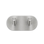 Imagen de PERCHA Adhesiva 2 Ganchos Acero 9.5x4.5x3cm Prof