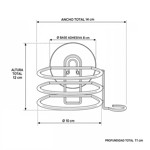 Imagen de SOPORTE para Secador de Pelo Adhesivo Ø10cm