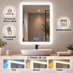 Imagen de ESPEJO LED 50x70cm Luz Variable y Desempañante