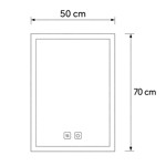 Imagen de ESPEJO LED 50x70cm Luz Variable y Desempañante