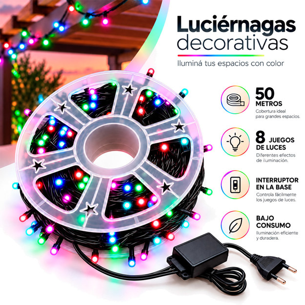 Imagen de Guirnalda Led 50 mts Luz RGB