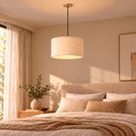 Imagen de COLGANTE 1 Luz E27 Plush Blanco Ø 33cm