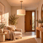 Imagen de COLGANTE 1 Luz E27 Plush Blanco Ø 33cm