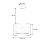 Imagen de COLGANTE 1 Luz E27 Plush Blanco Ø 33cm